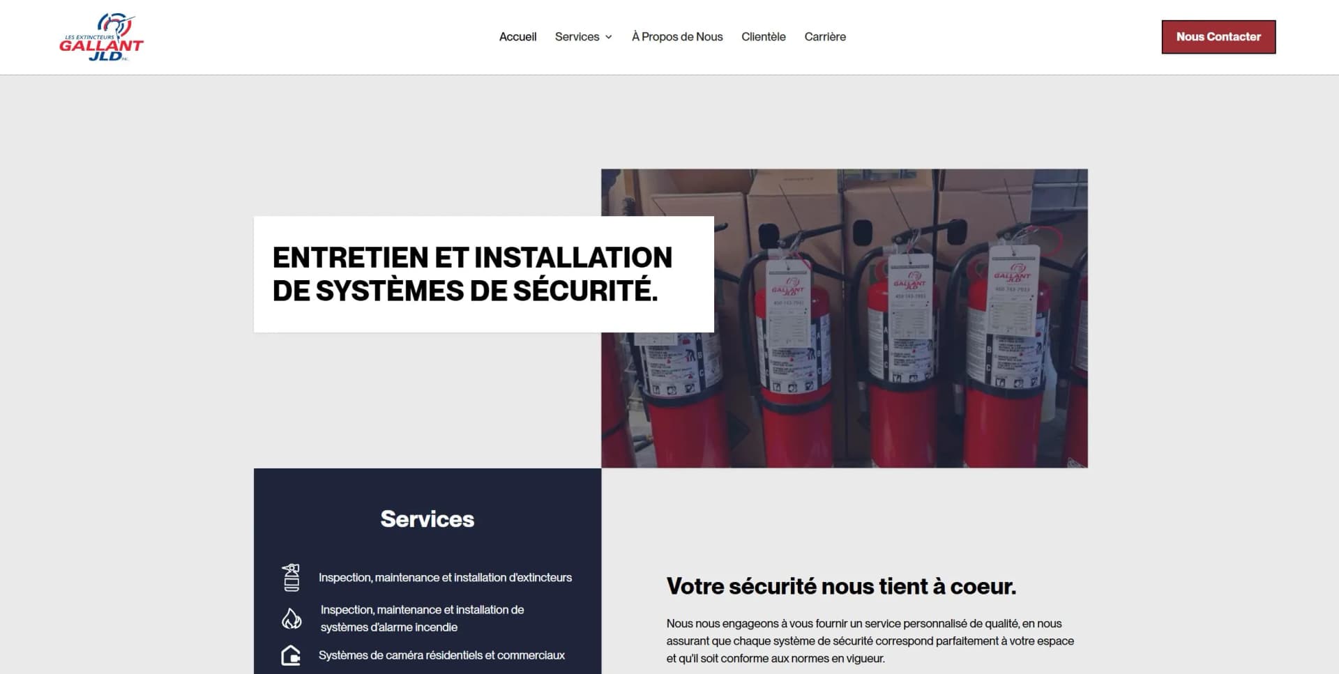 Extincteurs Gallant - Site web