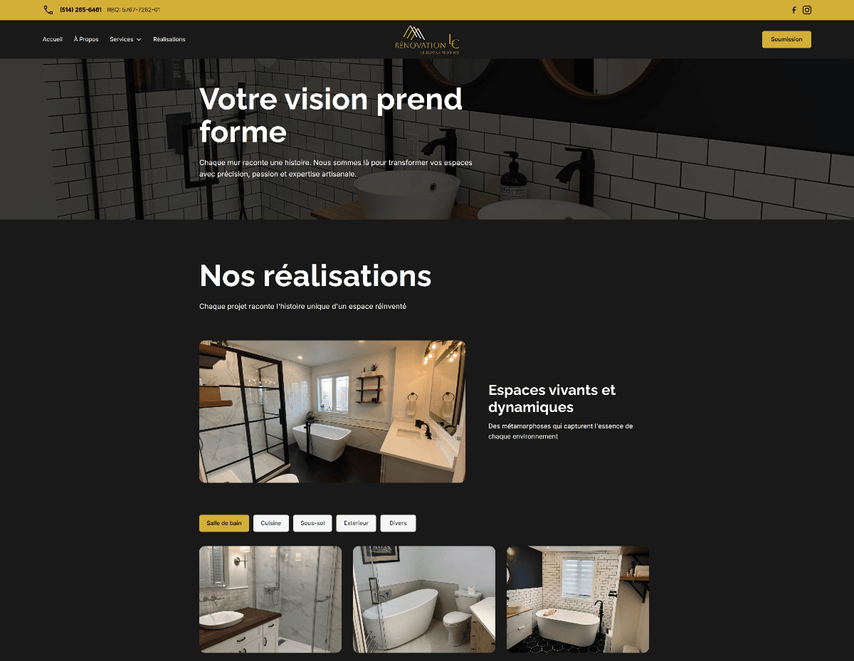 RénovationLC - Page Réalisations