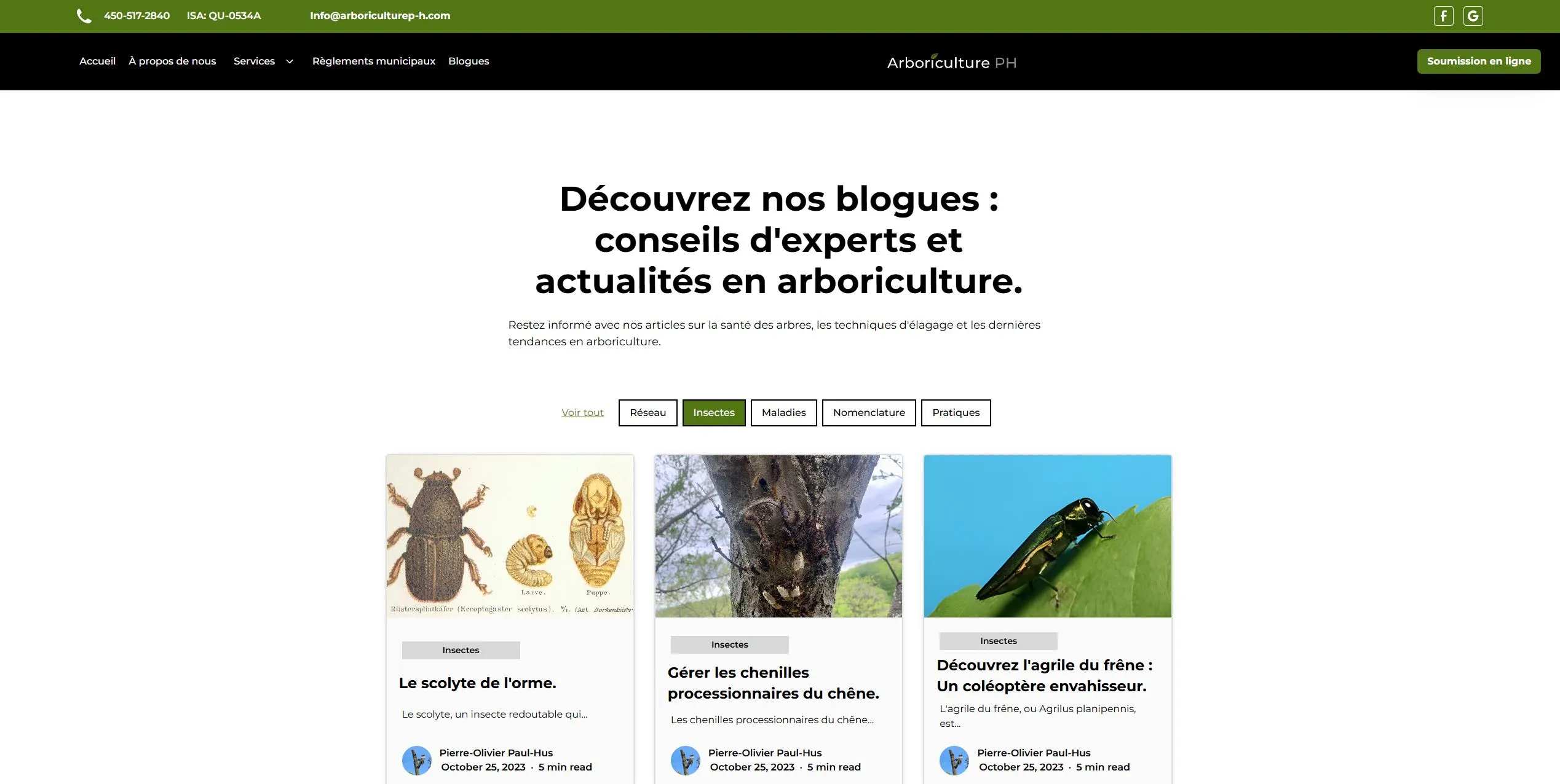 Blog d'Arboriculture PH avec conseils d'experts et actualités